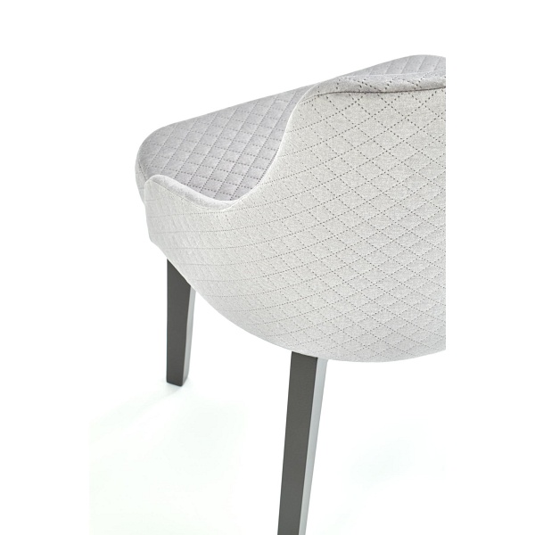 Krzesło TOLEDO 3 czarny / tap. velvet pikowany Karo 4 - MONOLITH 85 - Halmar