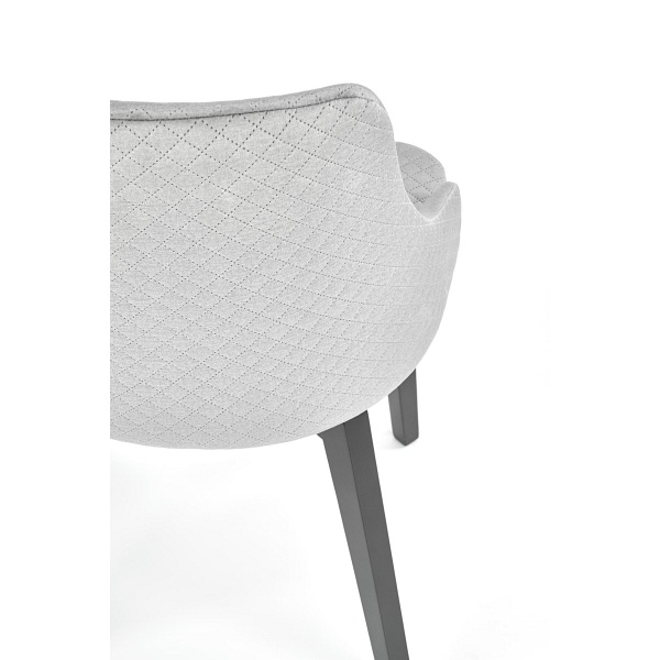 Krzesło TOLEDO 3 czarny / tap. velvet pikowany Karo 4 - MONOLITH 85 - Halmar