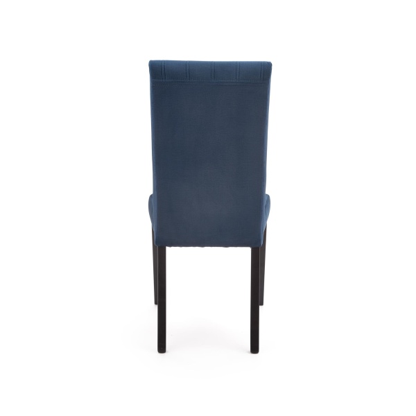 Krzesło DIEGO 2 czarny / tap. velvet pikowany Pasy - MONOLITH 77 - Halmar