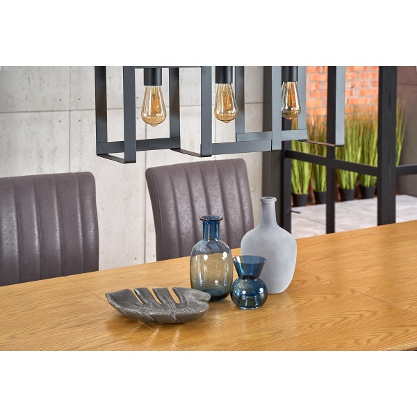 Stół CHANDLER rozkładany dąb naturalny / czarny - Halmar