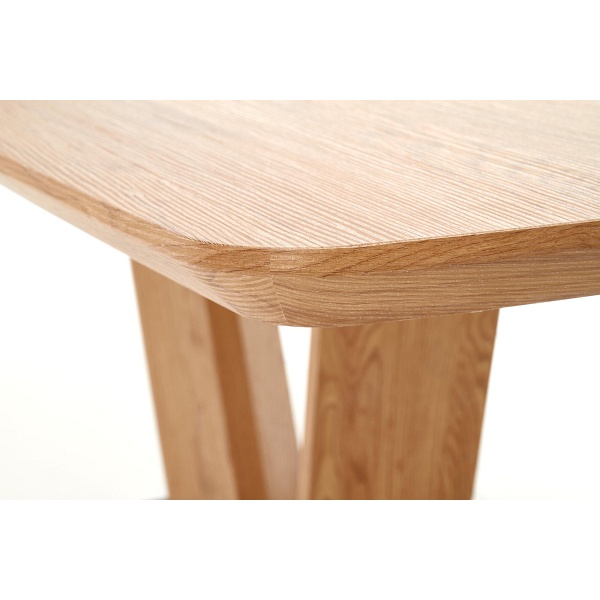 Stół BLACKY 2 okleina naturalna, blat - dąb naturalny, nogi - czarny - Halmar