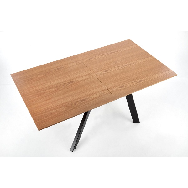 Stół CAPITAL 2 okleina naturalna, blat - dąb naturalny, nogi - czarny - Halmar