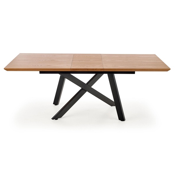 Stół CAPITAL 2 okleina naturalna, blat - dąb naturalny, nogi - czarny - Halmar