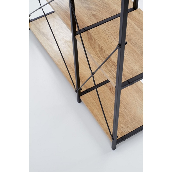 Regał REG19 dąb sonoma / czarny - Halmar