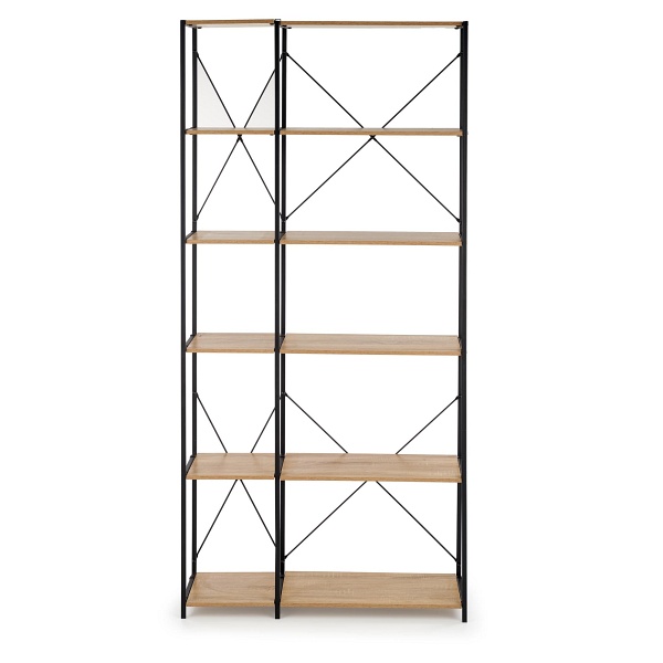 Regał REG19 dąb sonoma / czarny - Halmar