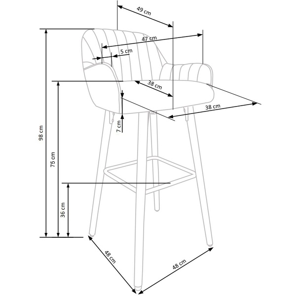 Hoker H93 nogi - orzech, tapicerka - c. zielony - Halmar