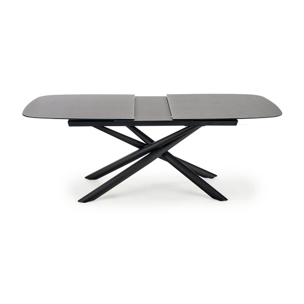 Stół CAPELLO rozkładany blat - ciemny popiel, nogi - czarny - Halmar