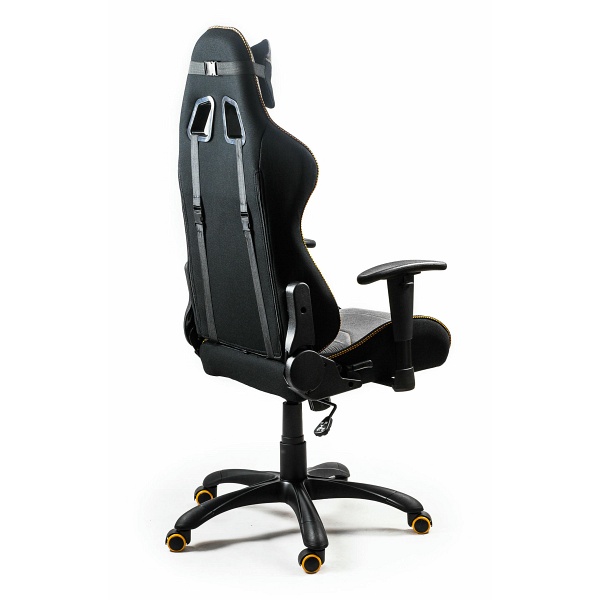 Fotel EVOLVE PRO Gaming gabinetowy czarno-szarobeżowy-pomarańczowy - Halmar