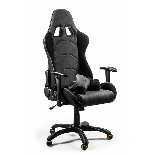 Fotel EVOLVE PRO Gaming gabinetowy czarno-szarobeżowy-pomarańczowy - Halmar