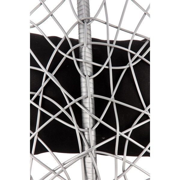 Fotel EGGY ogrodowy popielaty / czarny - Halmar