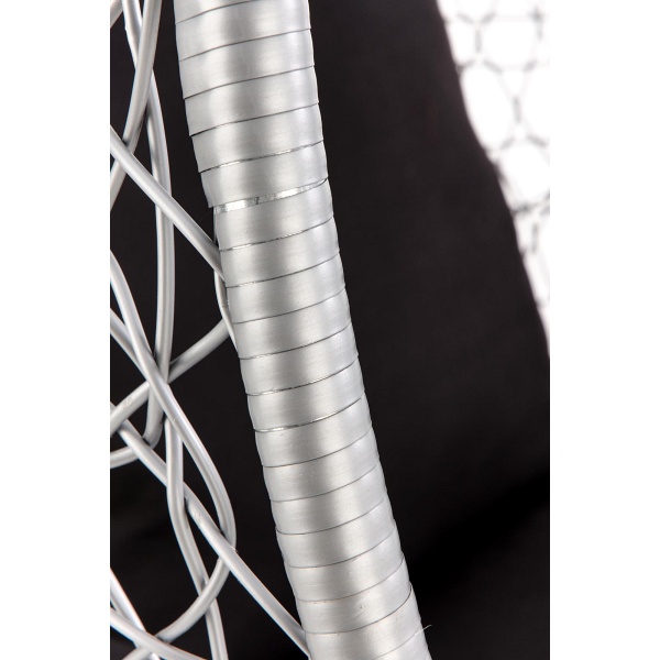 Fotel EGGY ogrodowy popielaty / czarny - Halmar