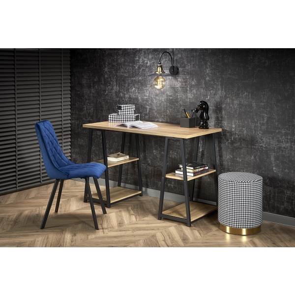 Biurko B44 dąb sonoma / czarny - Halmar