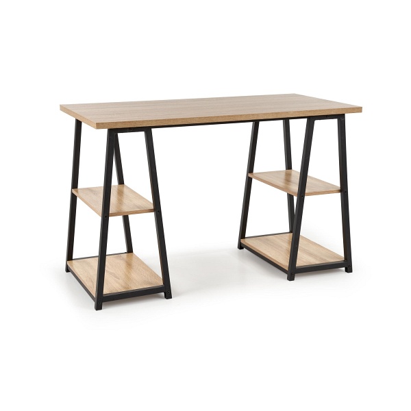 Biurko B44 dąb sonoma / czarny - Halmar