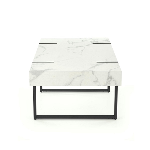 Ława BLANCA biały marmur - czarny - Halmar