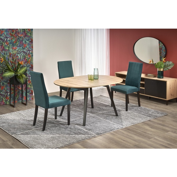 Stół RUBEN kolor blat - dąb artisan, nogi - czarny - Halmar