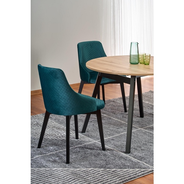 Stół RUBEN kolor blat - dąb artisan, nogi - czarny - Halmar