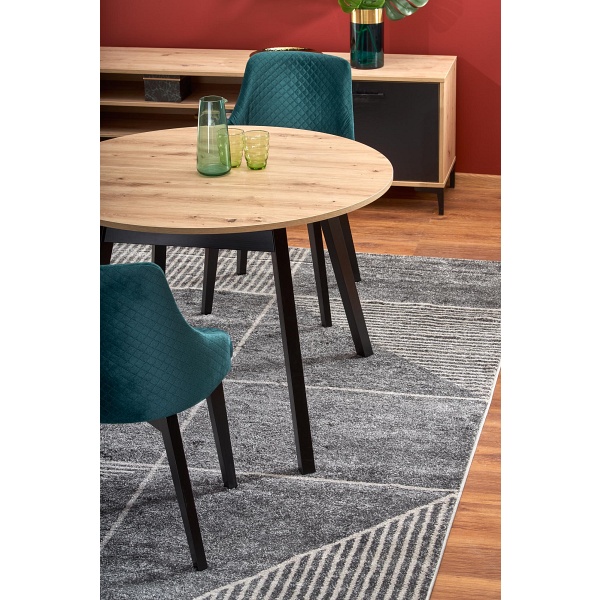 Stół RUBEN kolor blat - dąb artisan, nogi - czarny - Halmar