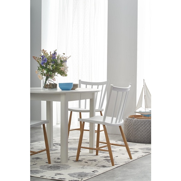 Stół RINGO kolor blat - biały, nogi - biały - Halmar