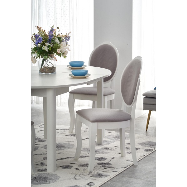 Stół RINGO kolor blat - biały, nogi - biały - Halmar