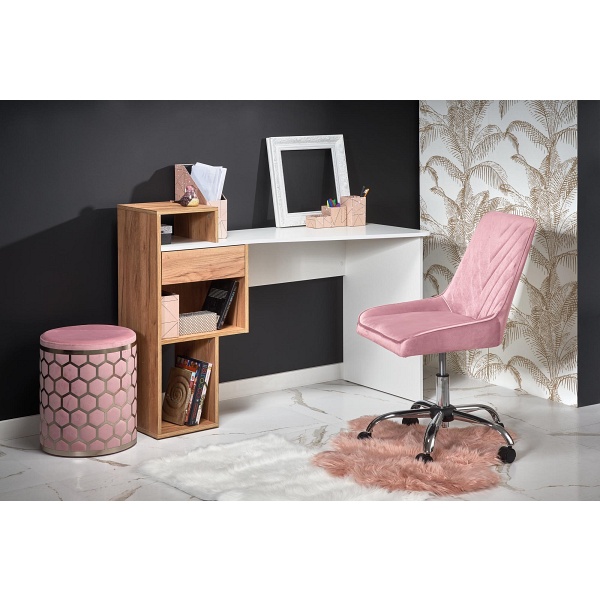 Biurko CONTI dąb złoty / biały - Halmar