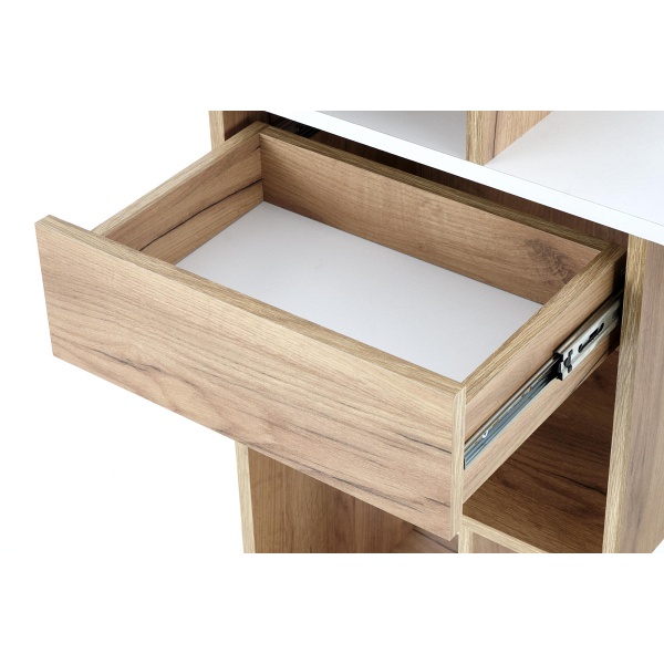 Biurko CONTI dąb złoty / biały - Halmar