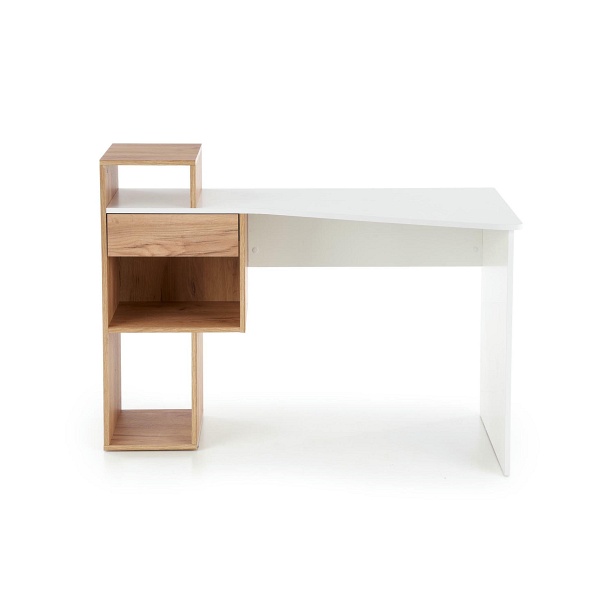 Biurko CONTI dąb złoty / biały - Halmar