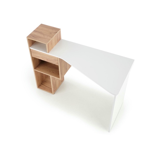 Biurko CONTI dąb złoty / biały - Halmar