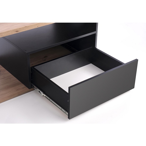 Ława PANTERA kolor dąb wotan/czarny - Halmar