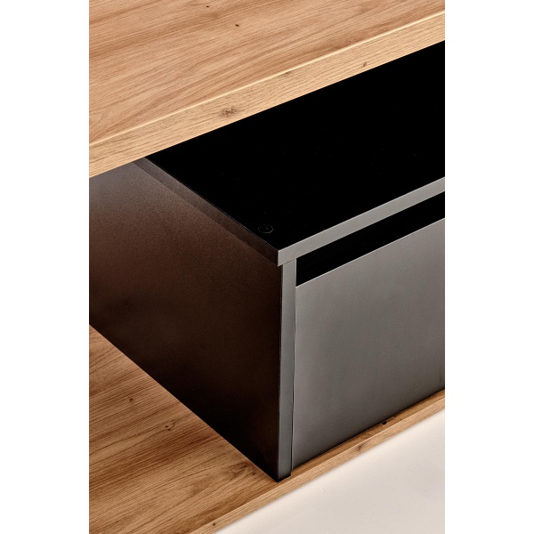 Ława PANTERA kolor dąb wotan/czarny - Halmar