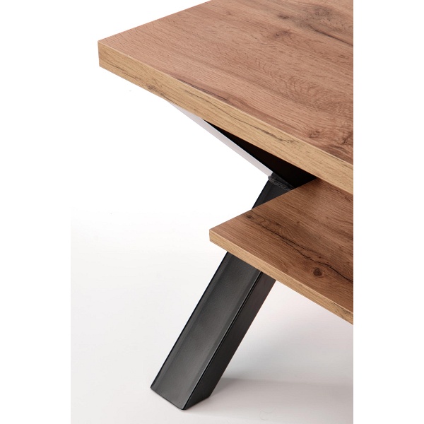 Ława VENOM X kolor: dąb wotan/czarny - Halmar