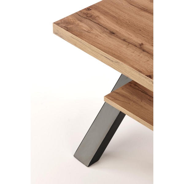 Ława VENOM KW kolor: dąb wotan/czarny - Halmar