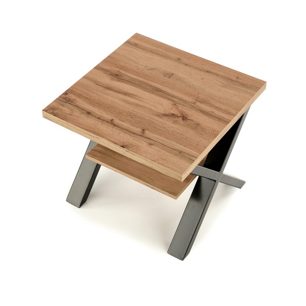 Ława VENOM KW kolor: dąb wotan/czarny - Halmar