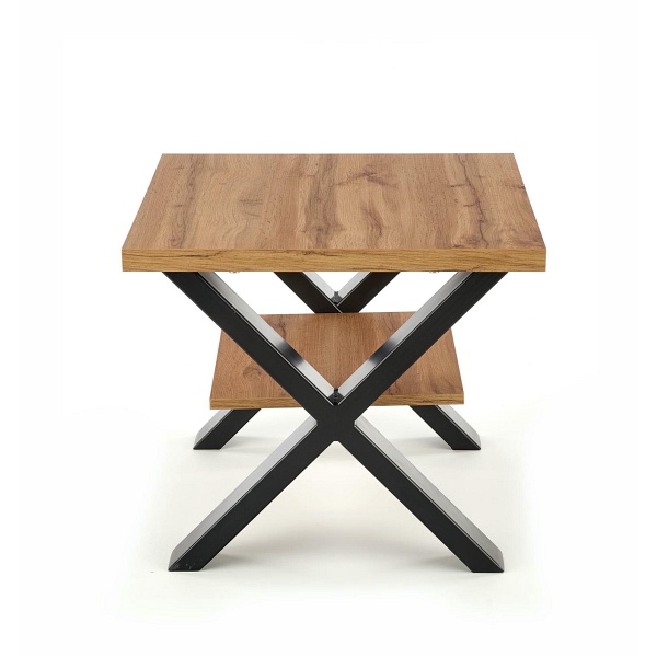 Ława VENOM KW kolor: dąb wotan/czarny - Halmar