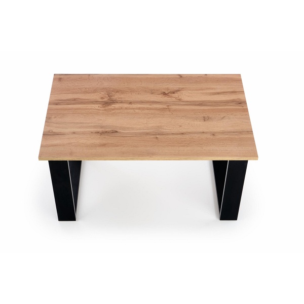 Ława LIBRA kolor dąb wotan/czarny - Halmar