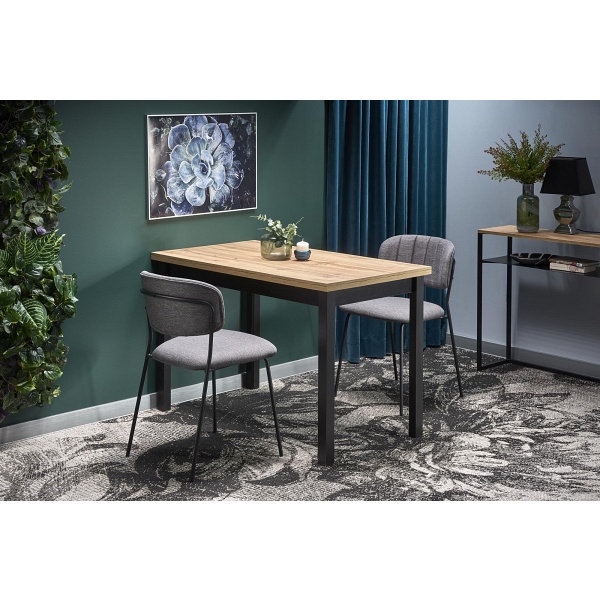 Stół COBALT kolor dąb wotan/czarny - Halmar