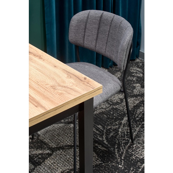 Stół COBALT kolor dąb wotan/czarny - Halmar