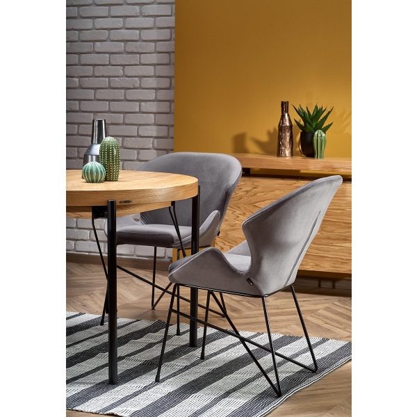 Stół INFERNO rozkładany dąb naturalny - czarny - Halmar