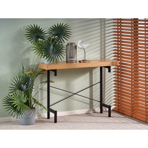 INFERNO konsolka dąb naturalny - czarny - Halmar