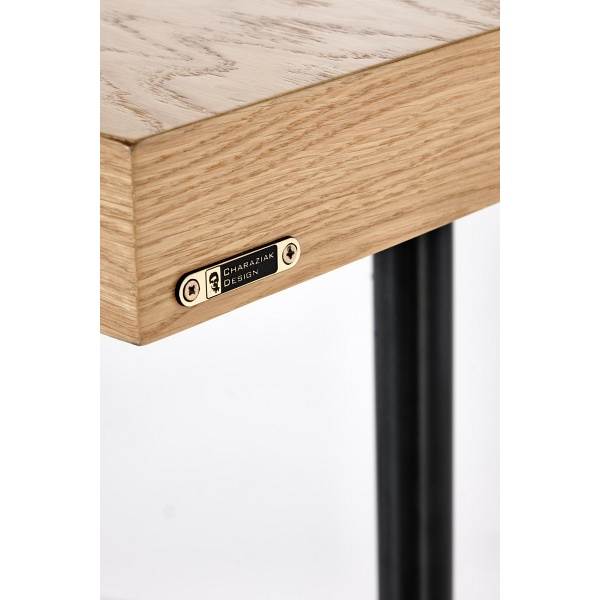 INFERNO konsolka dąb naturalny - czarny - Halmar