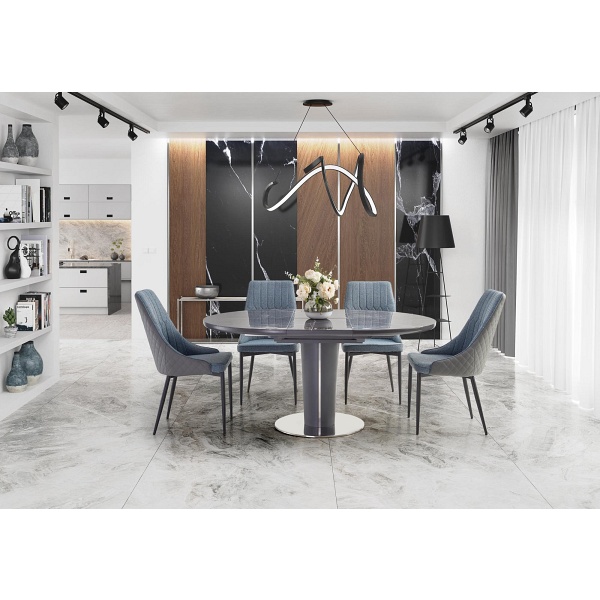 Stół RICARDO rozkładany popielaty marmur - Halmar