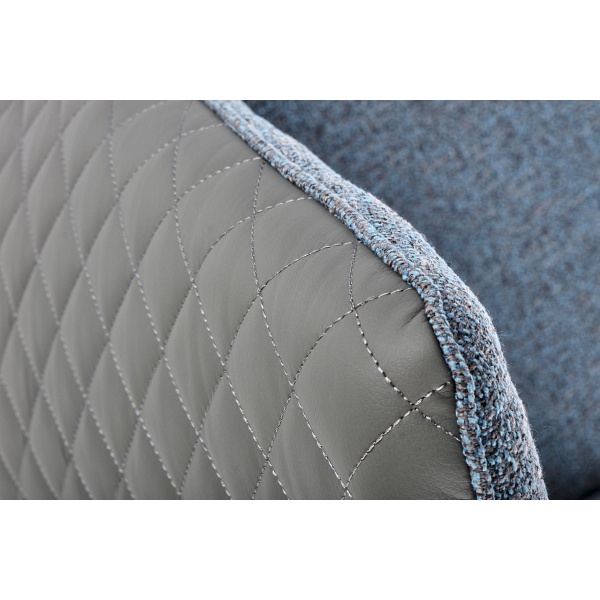 Krzesło K448 jasny popielaty/niebieski - Halmar