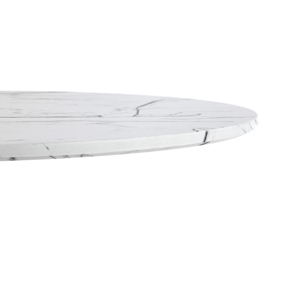 Stół DENVER , blat - biały marmur, noga - biały - Halmar