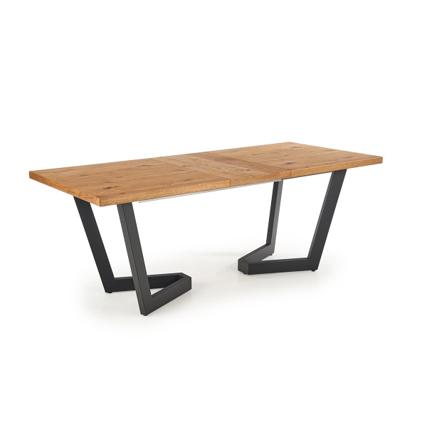 Stół MASSIVE rozkładany 160-250x90x77 cm jasny dąb/czarny - Halmar