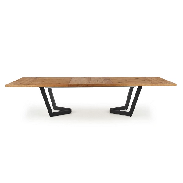 Stół MASSIVE rozkładany 160-250x90x77 cm jasny dąb/czarny - Halmar