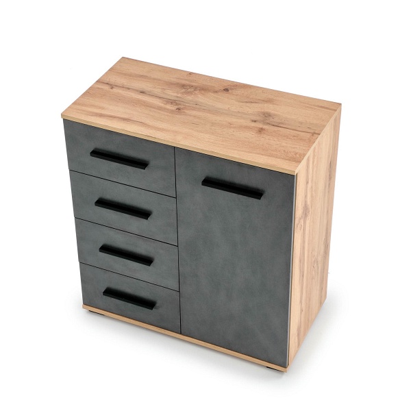 Komoda LIMA KM-2 dąb wotan / popielaty - Halmar