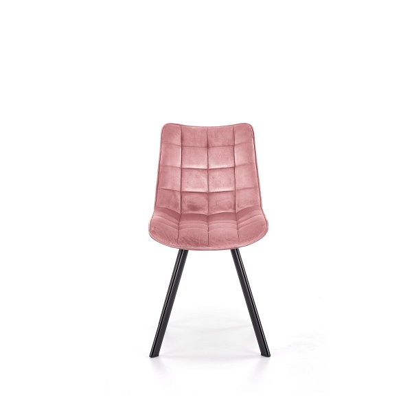 Krzesło K332 nogi - czarne, siedzisko - różowy - Halmar
