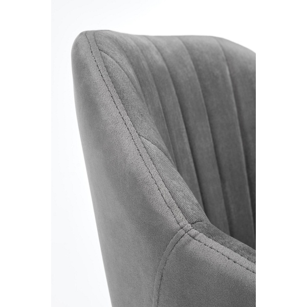 Fotel FRESCO młodzieżowy popielaty velvet - Halmar