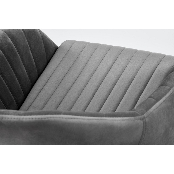 Fotel FRESCO młodzieżowy popielaty velvet - Halmar