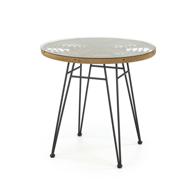 Stół FALCON naturalny-czarny - Halmar