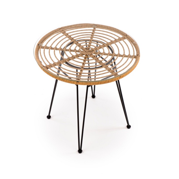 Stół FALCON naturalny-czarny - Halmar